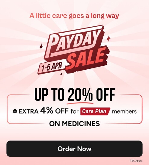 Tata 1mg: Payday sale Upto 20% off + Extra 4% for care plan members 