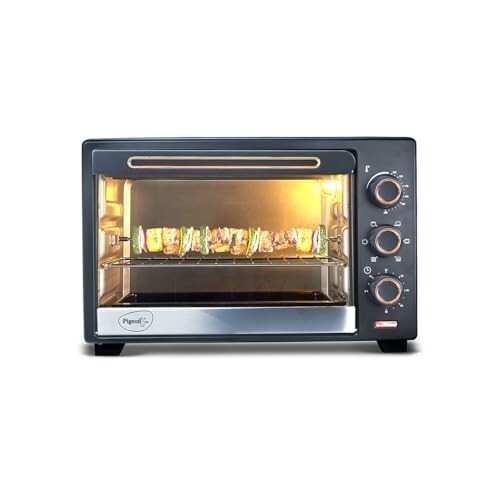 Pigeon Electric Oven (12383) 20 Liters OTG with Grill and Rotisserie, Oven Toaster (Grey)
