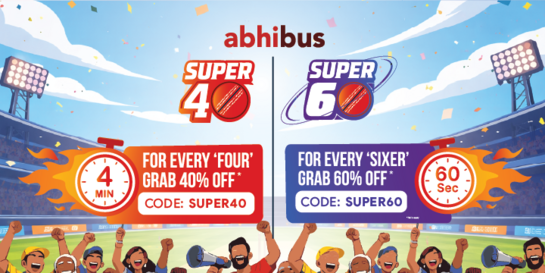 Abhibus Super 40 & Super 60 - For every FOUR Grab 40% Off | For Every SIXER Grab 60% Off