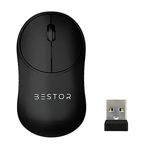 Bestor Glide 7 Wireless Mouse With USB Nano Receiver - 2.4GHz, 1000 DPI, Black, 1 Unit