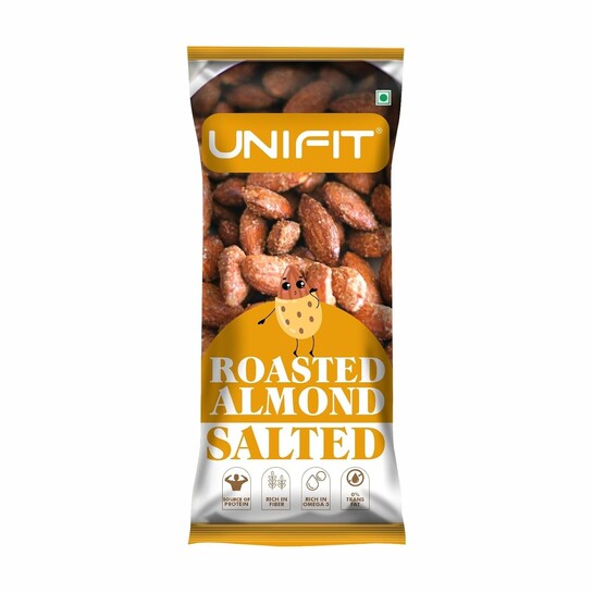 [MRP ERROR] Unifit Roasted & Salted Almonds/Badam 40g [Location Specific]