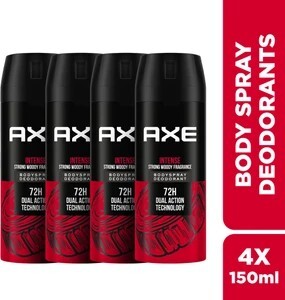 AXE intense Body Spray  -  For Men (150 ml, Pack of 4)