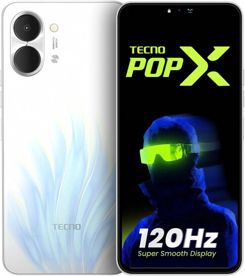 POP X (Flare White, 4GB+64GB) | 120Hz 6.74" Smooth Display| IP64 Protection & Drop Resistant | No Network Communication* | AI Active Noise Cancellation | AI Song Identification |AI Flash Snap| 5000mAh 