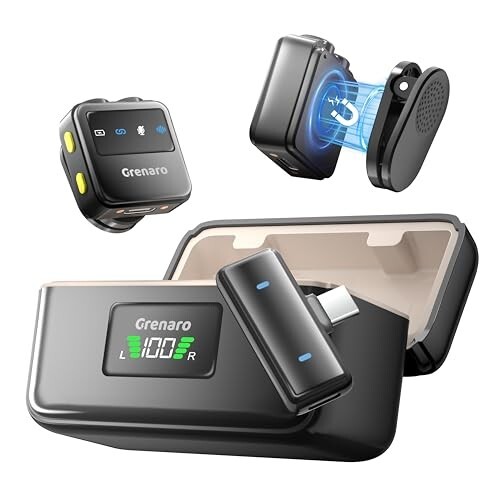 GRENARO P10 Wireless Mic for Youtubers with 3-Level Noise Reduction