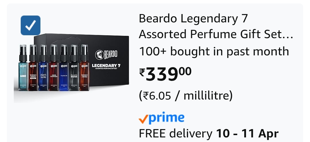 Beardo Legendary 7 Assorted Perfume Gift Set for Men 7X8ml 