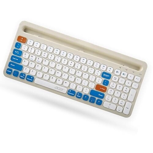 Acer SwiftPRO Multi-Device Bluetooth Wireless Keyboard with Cradle & Numpad | USB-C Rechargeable | 99 Keys, 80H Battery | Compact & Quiet | Compatible with Windows, Mac, Android, Laptop, Tablet, Phone