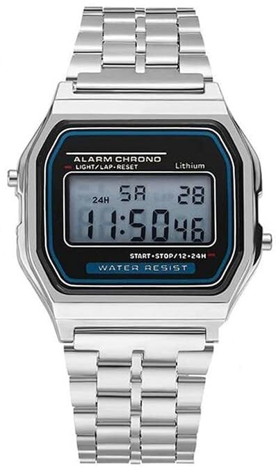 Acnos Brand Digital 4 Colours Vintage Square Dial Unisex WR70ist Watch