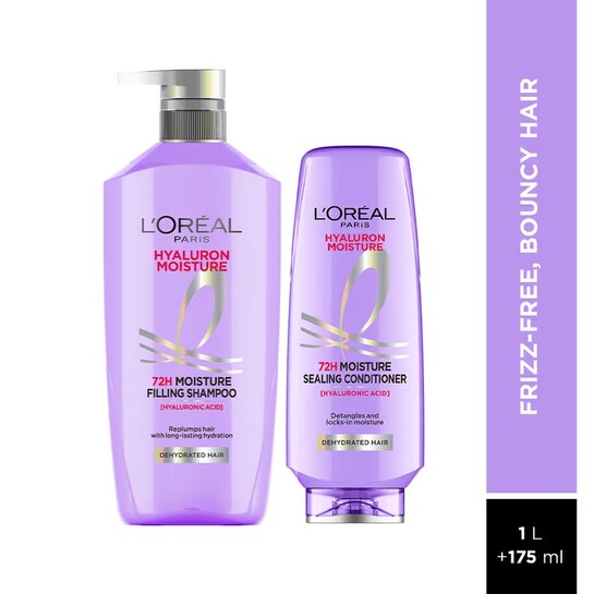 L'Oreal Paris Hyaluron Moisture Combo for 72HR Hydrated Hair Shampoo + Conditioner(2 pcs)