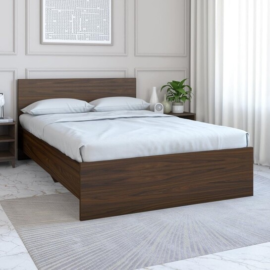 Nilkamal Arthur Wooden Double Bed Without Storage | Engineered Wood
