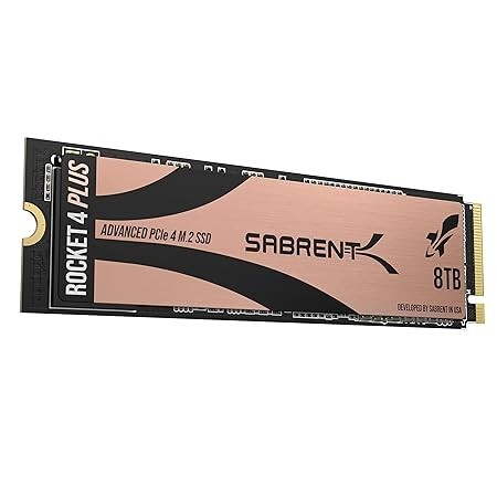 Sabrent 8TB Rocket 4 Plus NVMe 4.0 Gen4 PCIe M.2 Internal SSD 