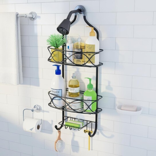 amazon basics Hanging Shower Caddy for Bathroom