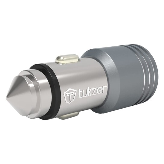 Tukzer 4.8 Amp Universal Car Mobile Charger (Grey)