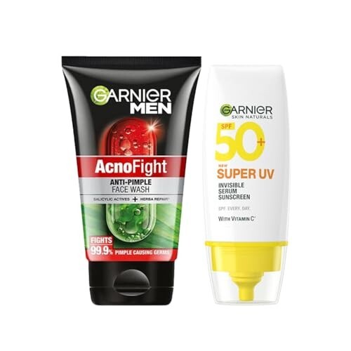 GARNIER Men Acno Fight Face Wash & Sunscreen Set