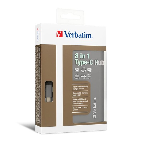 Verbatim 8 in 1 USB_C Type C Hub