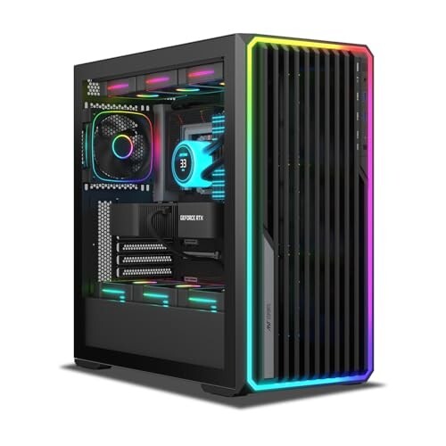 Ant Esports Mesh X 360 Mid-Tower Computer Case/Gaming Cabinet - Black