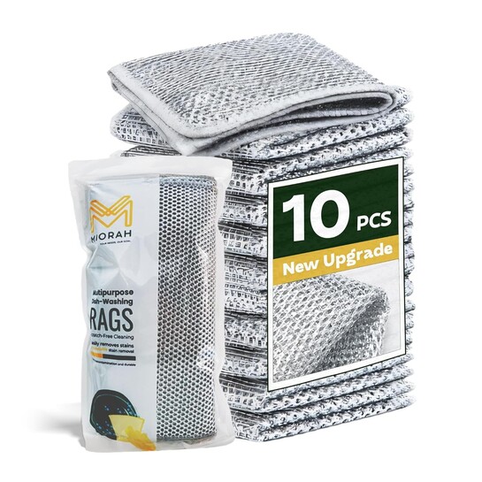 10Pc Steel Scrubber for Kitchen Utensils Non-Scratch Dishwash Scrub for Kitchen Cleaning | Utensil Cleaner Scrub & Vessel Cleaning Tool