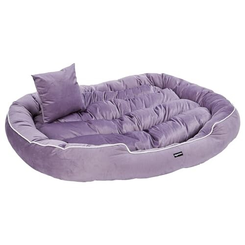 Amazon Basics XXL Polyester Pet Bed (110×93×20 cm) – Washable Cushion for Large Dogs