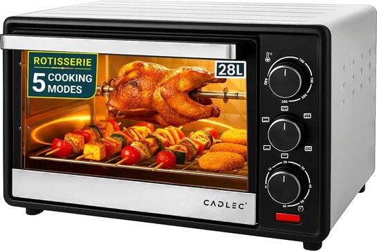 Cadlec 28-Litre Oven Toaster Grill (OTG) (OvenMate, Silver and Black)