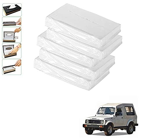 Auto Addict Car Tissue Refiller Set of 5 Pcs with 200 Sheets (100 Pulls) 