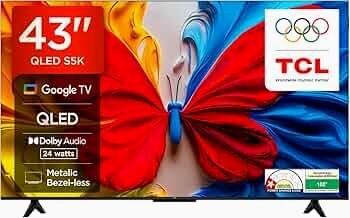 TCL 108 cm (43 inches) Metallic Bezel-Less FHD QLED TV 43S5K (Black) : Amazon.in: Electronics