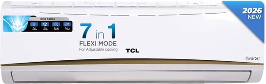 TCL 1 Ton 3 Inverter Split AC (7-in-1 Convertible) – Fast Cooling, Silent | White