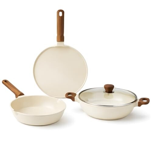 Vinod Di Casa Signature Ceramic Non Stick Cookware Set - 4 pcs