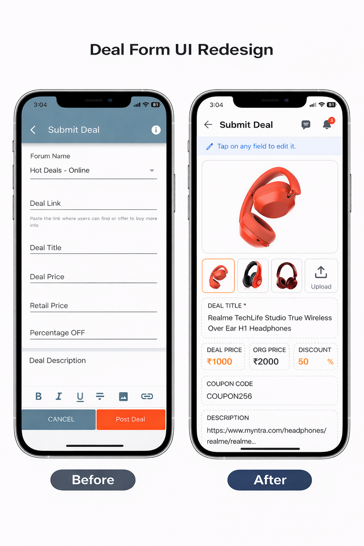 Feedback for New Deal Form | changes for posting Deals using Desidime ...