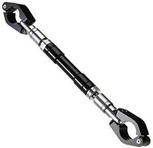 BikerZ Gallery BG H-R 25336 Clip-on Handle Bar (Black, Silver)