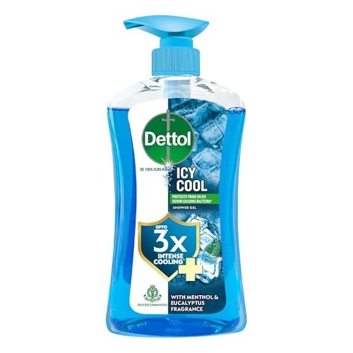 Dettol Icy Cool Body Wash and Shower Gel Pump for Men | 500ml