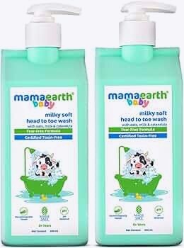  Mamaearth Milky Soft Head to Toe Wash With Oats, Milk, and Calendula for Babies | 2-in-1 Tear-Free Body Wash & Shampoo | Moisturizes and Soothes Skin | 400 ml x 2 Online at Best Price in India |