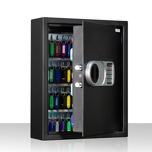 Plantex 20L Safe Locker | Electronic Keypad | Dual Password | LED | 71 Key Hooks | 2Yr Warranty
