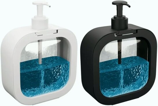 HomeWiz Pack of 2 300ML Liquid Soap Dispenser | Refillable Pump Bottle for Hand Wash, Dish Wash, Shampoo, Conditioner, Shower Gel | Bathroom & Kitchen Use | Transparent Plastic | : Amazon.in: Industrial & Scientific