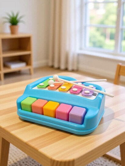 Minutes: J K INTERNATIONAL 2 in 1 Xylophone and Piano Toy (Multicolor)