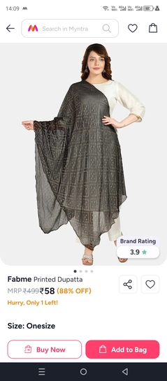 Myntra - women's Dupatta @ Rs.58
