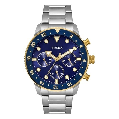 TIMEX Analog Watch for Man with Round Dial & Water Resistant Men's Wrist Watches