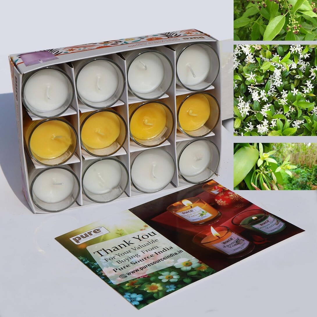 Pure Source India Pack of 12 Votive Scented Candles