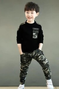 AF Designer Boys Casual T-shirt Pant (BLACK)