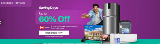 Croma-Saving Days Upto 60% Off