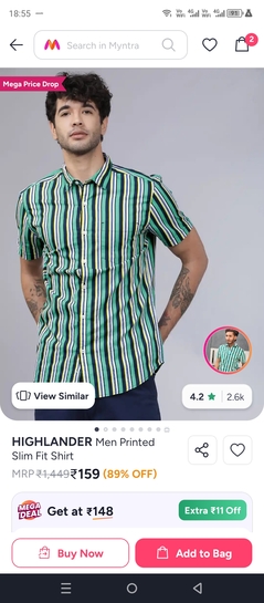 Myntra - Multiple Men's shirt at good discount 