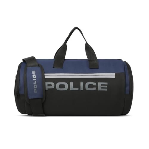 POLICE Unisex Duffel Bag (Black/Navy)