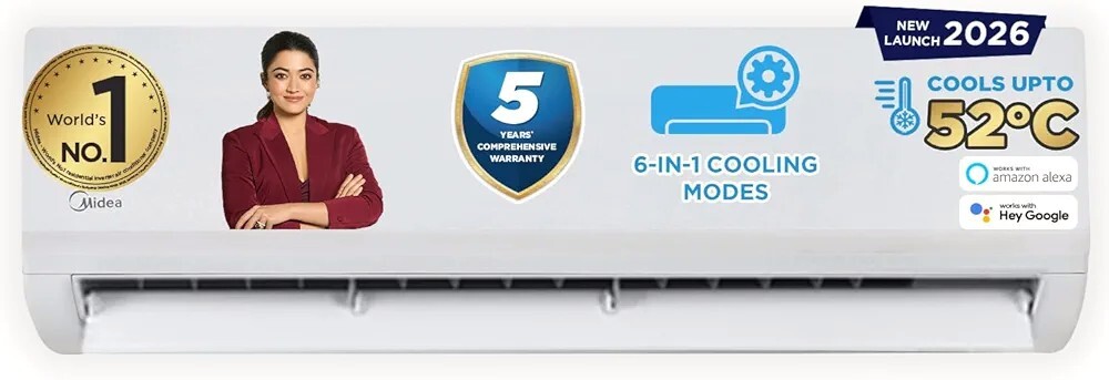 Midea 1.5Ton 3S,New Star rated, Wi-Fi AI Inverter Split AC