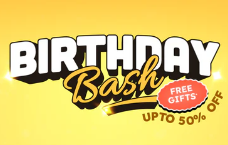 Vaaree Birthday Bash Upto 50% off + Free Gifts on orders above 2000