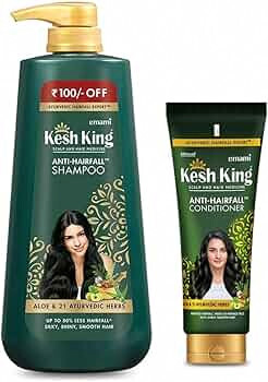 Kesh King Scalp and Hair Medicine Anti-Hairfall Shampoo, 600 ml & Kesh King Scalp and Hair Medicine Anti-Hairfall Conditioner, 200 ml 