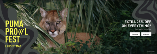 PUMA Prowl Fest | Extra 25% Off on Everything* | Ends in 5 days