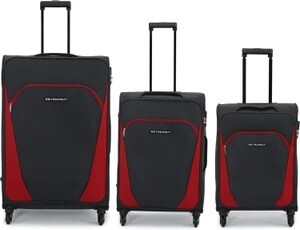 METRONAUT Soft Body Set of 3 Luggage 4 Wheels - Prime Plus Combo ...more