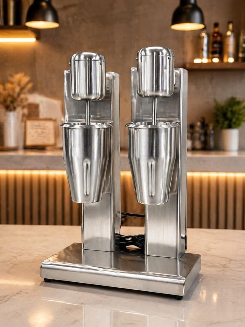 Milkshake Maker | Heavy-Duty Double Head Stainless Steel Mixer