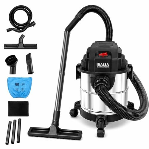 INALSA CleanMaster 12 Wet & Dry Vacuum Cleaner | 1200W High Power