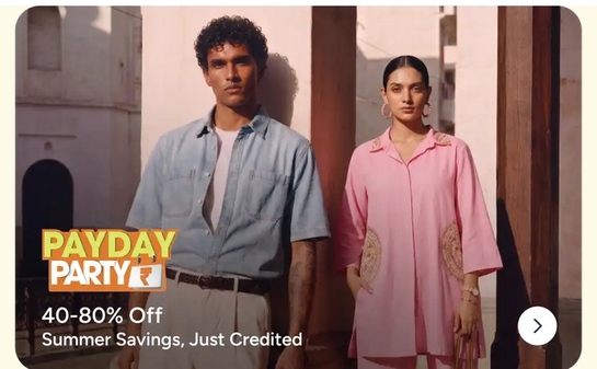 Myntra Payday Sale – 40–80% OFF on Fashion, Watches & More