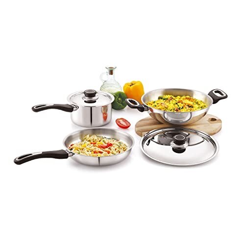 Anjali FP3PCS Fiesta Pro Stainless Steel 3 Pieces Set 