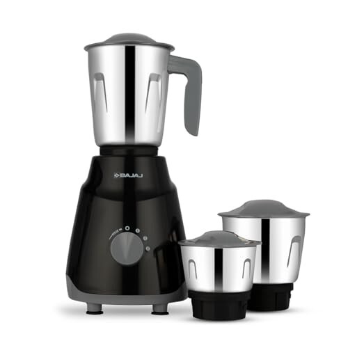 Bajaj GX1 Ninja Series 500W Mixer Grinder With 3 Jars (Stainless Steel Jars) 